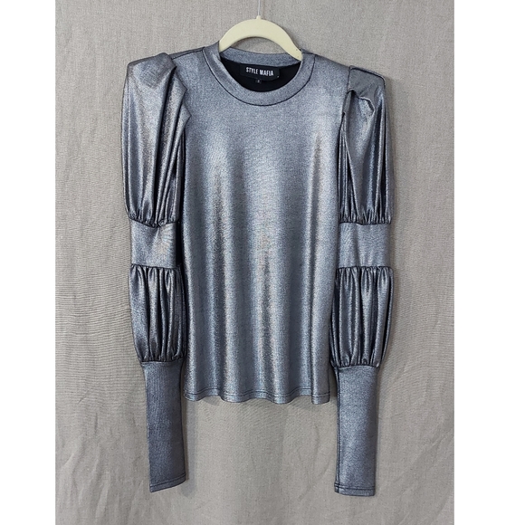 STYLE MAFIA blouse size small Long sleeves color - Picture 5 of 16